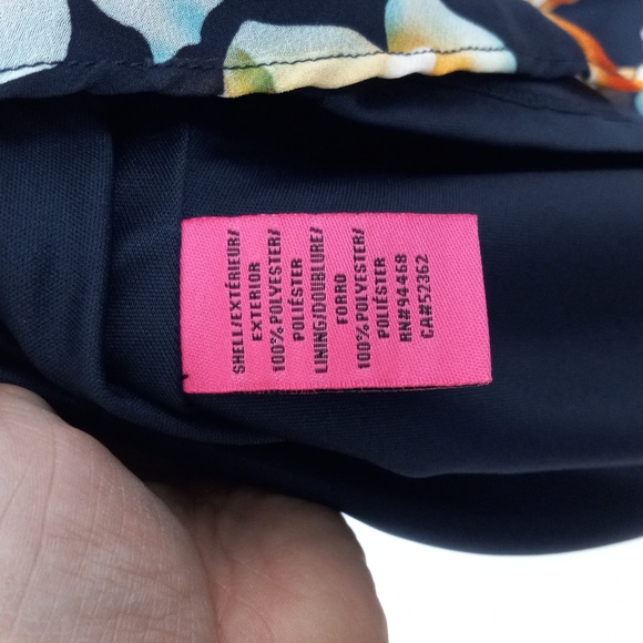 Betsey Johnson Floral Tie Back Dress Navy Size 4 - Picture 8 of 8